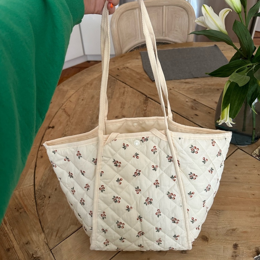 Small Vintage Floral Cloth Tote
